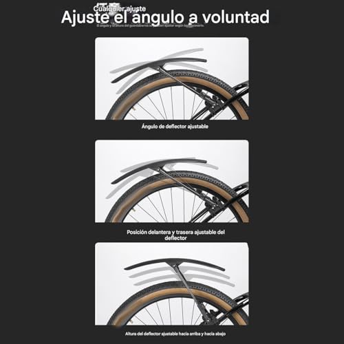 Guardabarros delantero de montaña ajustable con desmontaje rápido 5