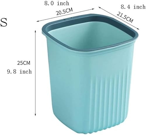 Miniatura 2 de NTIYOU Botes de basura sin cubierta Cubo de basura cuadrado, para baño, cocina, oficina-Dos especificaciones cestas de basura (Talla S beige) Cesta