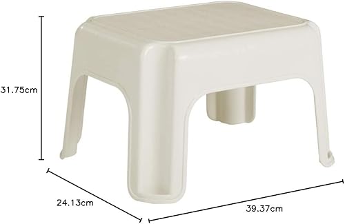 Miniatura 18 de Rubbermaid Roughneck Taburete Bisque ligero soporta hasta 300 libras, ideal para cocina, baño, antideslizante