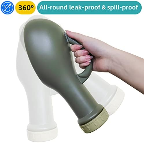 Urine Bottle Portable Urinal Unisex: Pee Bottles Wee Toilet with Lid & Accessory Funnel for Car Travel Tent Camping Emergency - Spill Proof Leakproof Plastic Pee Pot Bed Pan for Kids Adults Elderly