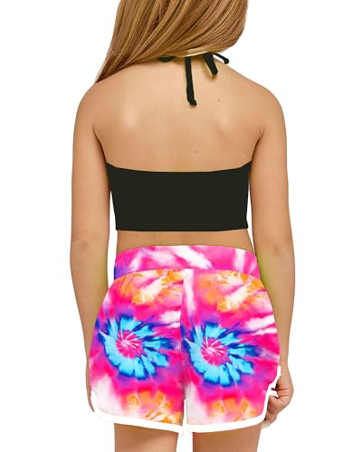 Image of Deerose Kids Hawaiian Swim Board Shorts Quick Dry Active Swim Trunk 5-14 Years