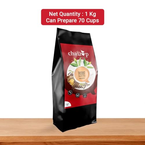 Image of Chaizup Premium 1 Min Instant Assorted Tea Pack - 1kg Poly (Pack of 2) | Saffron & Masala Flavours | Approx. 144 Servings | 2kg