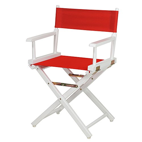Casual Home Natural Marco Lienzo Silla de Director, Madera, White Frame with Red Canvas, 18 '