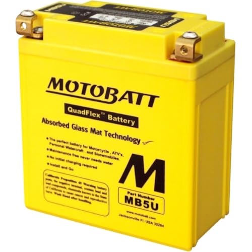 MotoBatt MB5U batería 12V 7Ah con tecnología QuadFlex de cuatro terminales y 105CCA