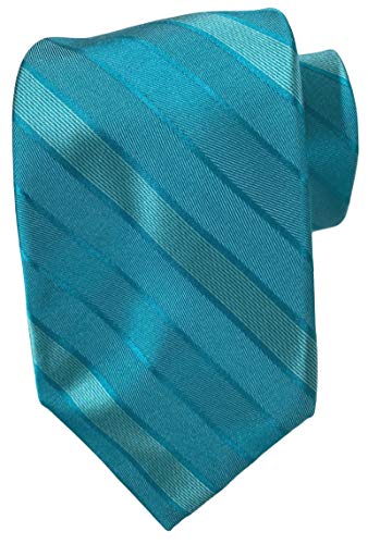 Robert Talbott Estate Men's Solid Sea Green W/Tonal Stripes Silk/Cotton Necktie #TOP11