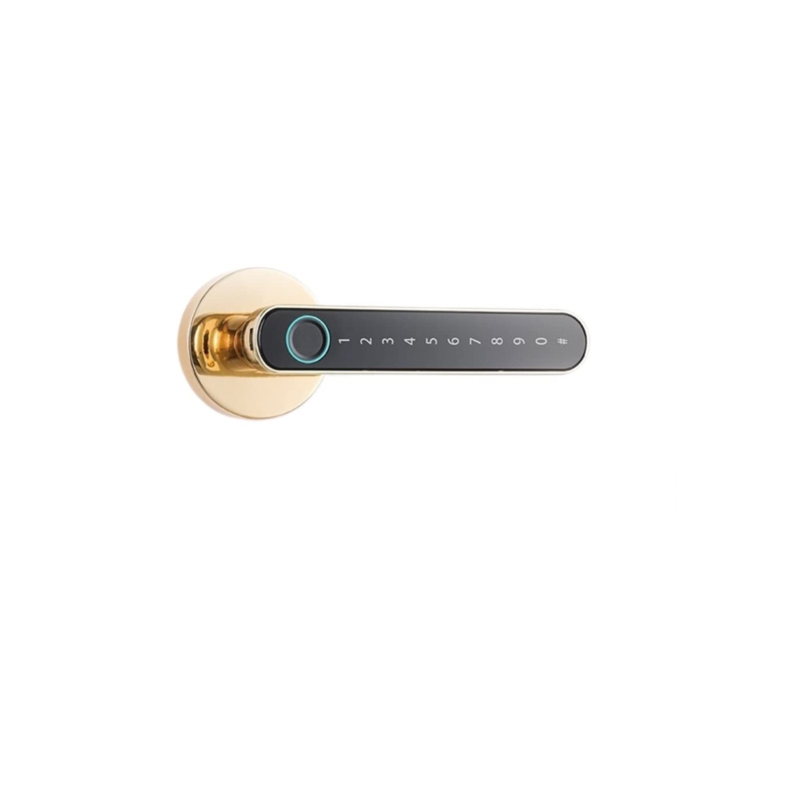 Serrure biométrique Bluetooth à empreinte et code pour sécuriser votre maison en couleur or