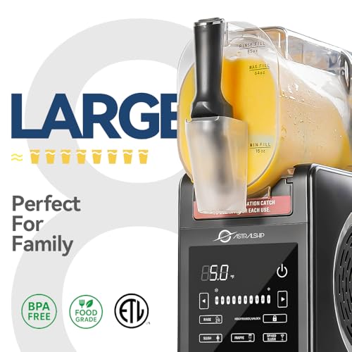slushie machine 85oz frozen drink maker with 6 preset programs smart temp control rinse low-sugar amp alcohol alerts slush maker for milkshakes margarita smoothie frappes and more no ice needed