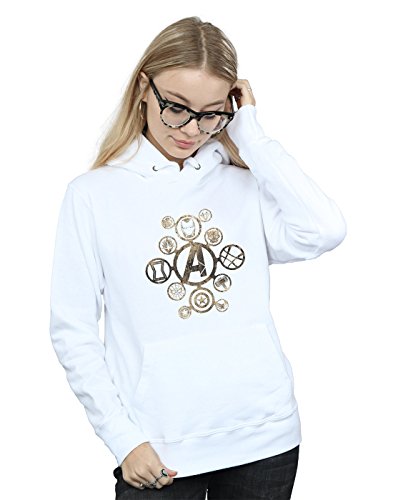 Image of Marvel Women's Avengers Infinity War Icons Hoodie White Large
