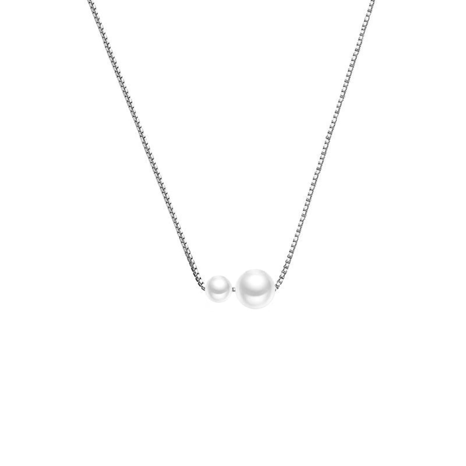 Collier à breloques en argent cadeau idéal avec pendentif perles - 5