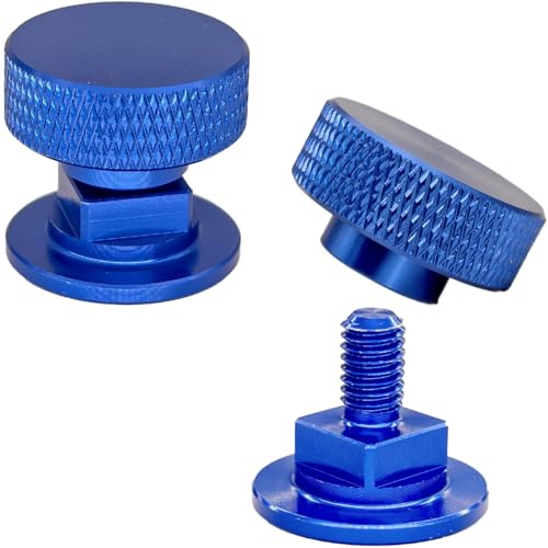 Image of Welding Hood Fasteners Pipeliner- Headgear Replacement Parts Helmet Accessories- Aluminum Longer Screws(Knurled-Bule)