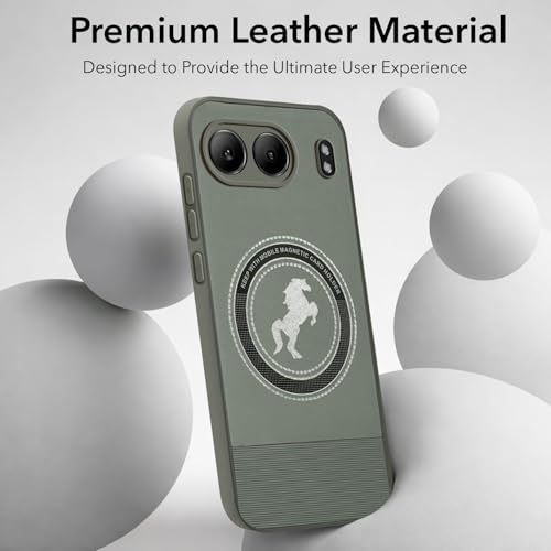 Image of Jkobi PU Leather Finish Back Cover Case for Oneplus Nord 4 (Professional Minimalist Texture | MagSafe Compatile | Camera Protection | Sleek Sober Formal)