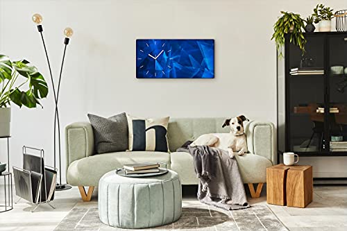 Horloge sur toile mains blanches au design géométrique raffiné