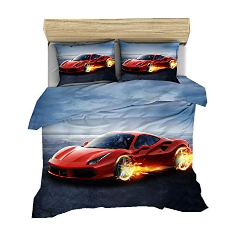 Sticker Superb City Racing 3D Bedding Set Cover