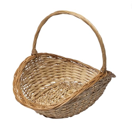 Cesta de leña de mimbre WERKA PRO 58 x 38 x H. 9/21 cm