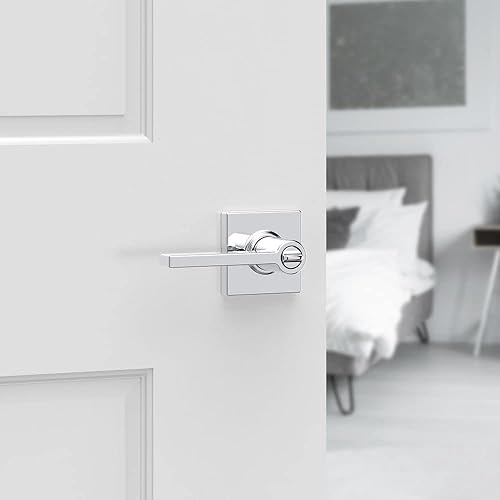 Miniatura 38 de Kwikset Casey - Manija de bloqueo de puerta de entrada, entrada exterior con llave segura, mango reversible, tecnología de seguridad SmartKey Re-Key