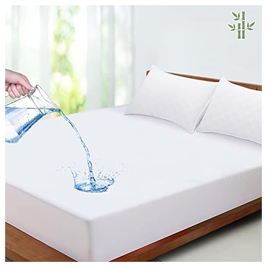 LUTE Protector Colchón 160x190/200 Impermeable y Antiacaros, Fibra de Bambú, Funda Colchón de Rizo, Transpirable, Fresco, Silencioso y Hipoalergénico con Esquinas Elásticas de 40cm de Profundidad