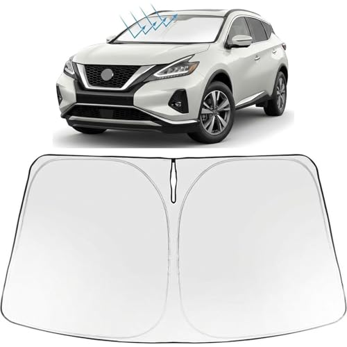 Image of Proadsy Windshield Sun Shade for Nissan Murano SV, SL, and Platinum 2025-2026 Foldable Front Sunshade Protector Sun Visor Blocks UV Rays Keep Car Cooler Accessories