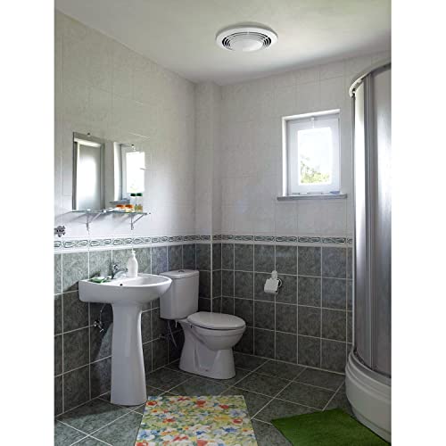 Image of Broan-Nutone QT9093WH Heater, Fan, and Light Combo for Bathroom and Home, 4.0 Sones, 1500-Watt Heater and 100-Watt Light, 110 CFM , White, Medium