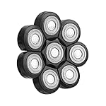 8 Heads Electric Shaver Replacement Blades,Washable Floating Electric Rotary Shaver Head for Men,Easy Install(Black)