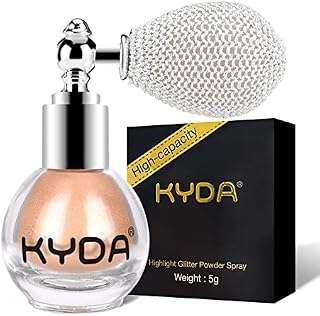 Ownest Glitter Powder Spray, Glitter Highlighter Spray Shimmer Sparkle Powder Makeup Spray for Face Body Cosmetic-Champagne