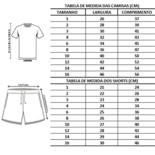 Kit 12 Peças Calor Menino Infantil e Juvenil/Conjuntos Verão (04)