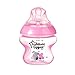 Tommee Tippee Closer to Nature Baby Bottle Decorated Pink, Breast-Like Nipple for Natural Latch, Slow Flow, BPA-Free - 0+ Months, 5 Ounce, 2 Count