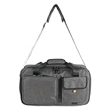 Fockety Guitar Effects Pedal Board Carry Bag, Guitar Pedal Board Case with Multiple Pockets, Thick Padding, Adjustable Detachable Shoulder Strap, for Guitars Cable & Accessories (M)