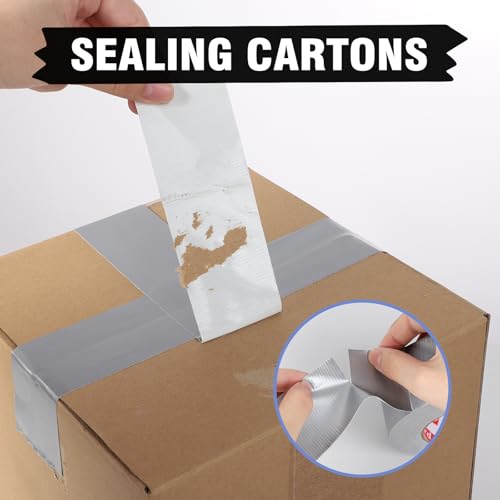 3 Rolle Panzertape Grau, 48mm x 40m Reparaturband 210μ Klebeband Wasserdicht Gewebeband Handreißbar Gafferband Panzertape Silber zum Haushalt Gärten Reparieren Befestigen Bündeln (120m insgesamt)