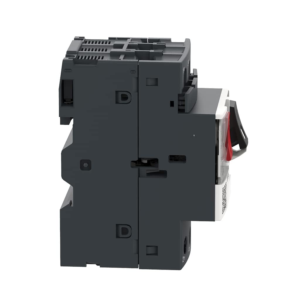 Schneider Electric GP2E08 Easy TeSys 3 Phase Manual Thermal Magnetic Motor Starter, 3 Pole, Screw Clamp Terminals, Push Button, 2.5-4 Amps