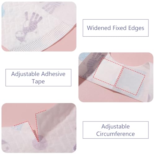 10 Pcs Disposable Baby Bibs, Baby Bibs for Eating, Disposable Bibs for Toddlers 1-3, Travel & Daycare Essentials, for Toddler Feeding, Individually Packaged with Catcher and Leakproof Liner3
