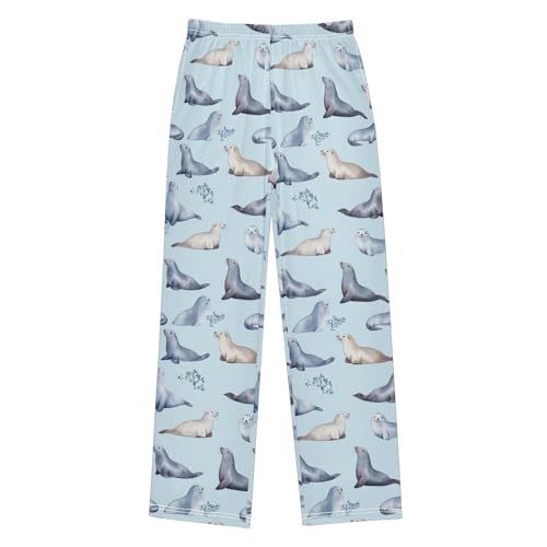 Pajama Bottoms, Pajamas Long Pant Seals Sea Lions Lounge Wear Casual Cute Cartoon Sleep Pants Soft Pjs Sleepwear