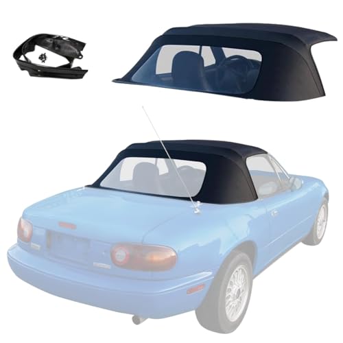Sierra Auto Tops Convertible Top Replacement for Mazda Miata MX5 1990-2005, Cabrio Vinyl, Black, incl. Rain Rail - Thumbnail 7
