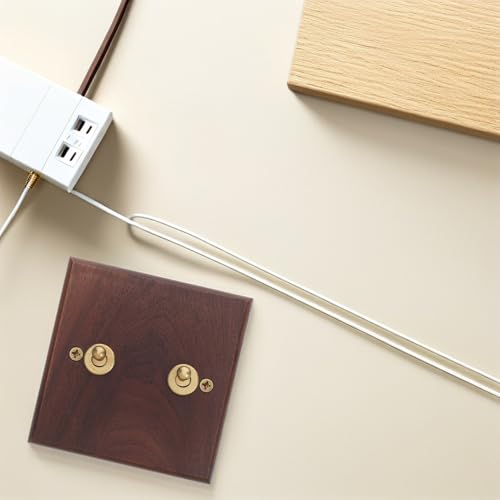 Placa de interruptor de palanca de madera marrón para sustituir plástico 7