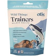 O.T.I.S. Wild Things Trainers Salmon Recipe 4 oz Bite-Size Dog Training Treats with DHA, Ashwagandha & L-Theanine Wild Caught No Hormones or Additives