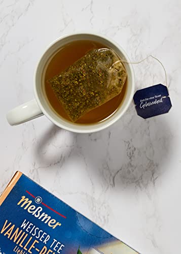 Meßmer/Weißer Tee Vanille-Pfirsich / 25 Teebeutel / 25 Stück/Vegan/Glutenfrei/laktosefrei (Packung mit 2)