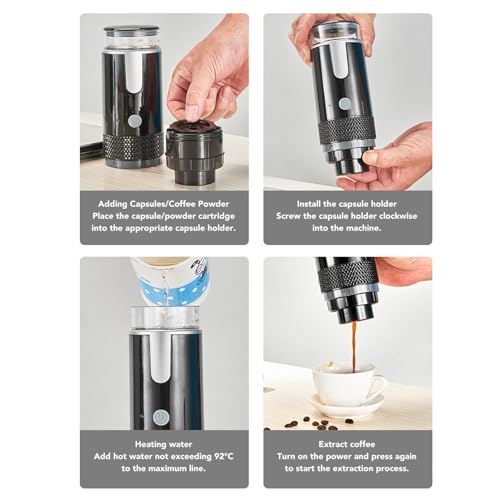 Cafetera portátil ajustable de 160 mL miniatura 6