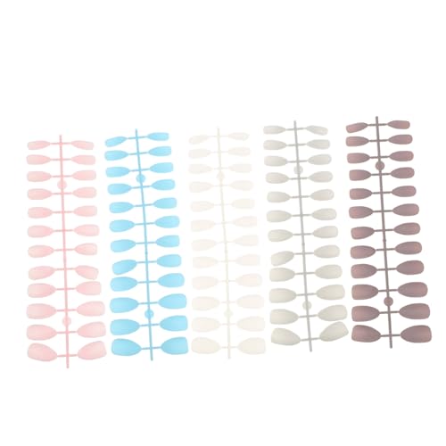 Didiseaon 120 Piezas Pieza de uñas gel uñas gel de uñas esmalte uñas pintauñas puntas de uñas rectas uñas postizas completas puntas de uñas falsas uñas postizas desmontables el plastico