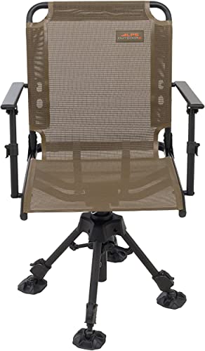 Alps Outdoorz Stealth Hunter Hunting Chair,Adjustable Height Deluxe, Brown - New #TOP3