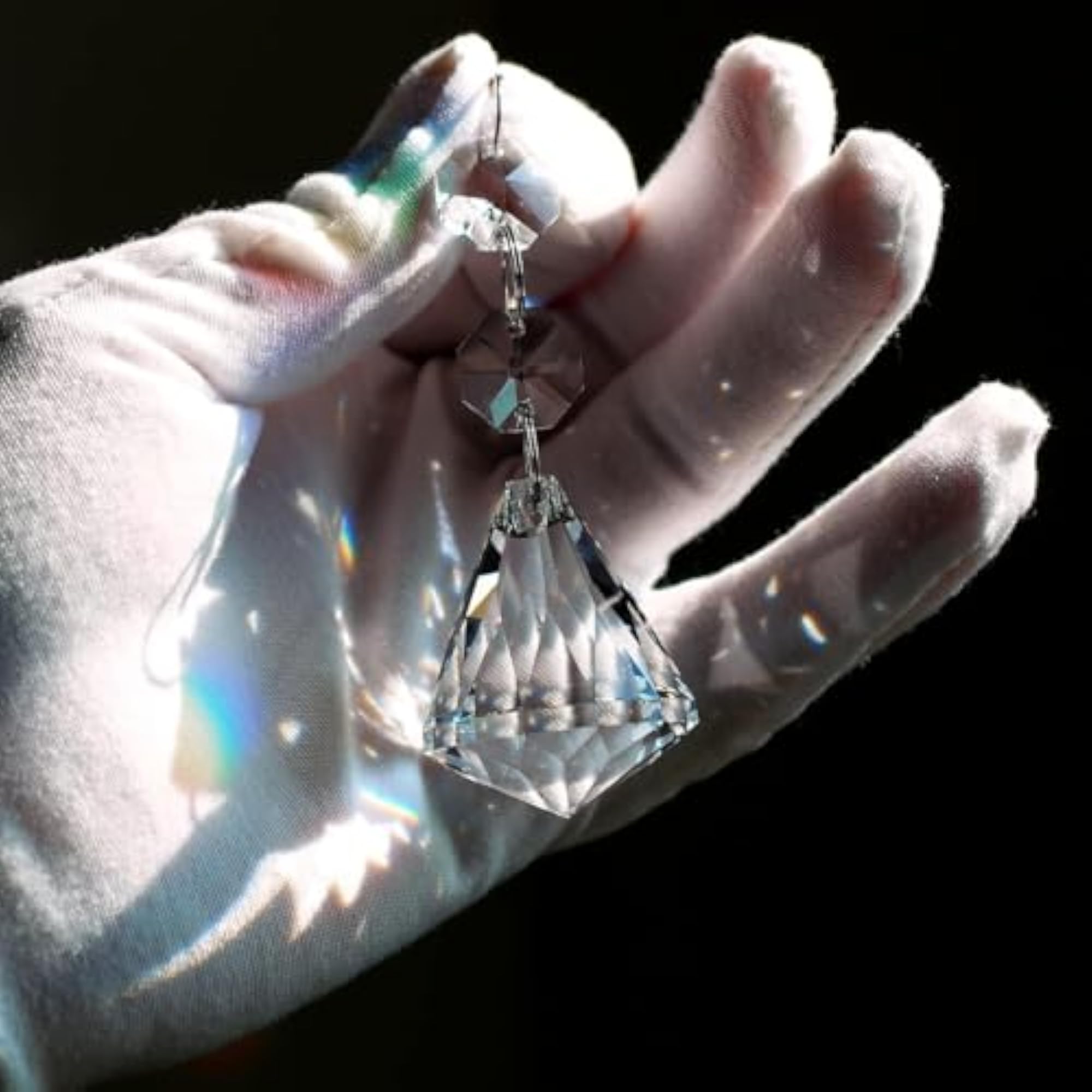 Crystal Prism Suncatcher Ornaments, Diamond Shape, 20-Pack