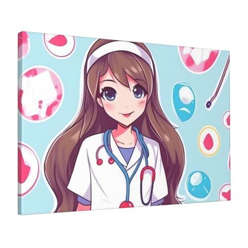 Impression HD d'infirmière mignonne poster mural déco chambre 40x61cm