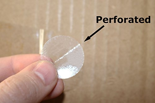 Chromalabel 1 Inch Round Clear Wafer Seals, 5000 Stickers Per Roll, Perforated #TOP6