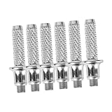 Veemoon 6 Stück Alpenstock Zubehörset mit Austauschbaren Kohlenstoffstahl Rutenspitzen Verschleißfestes Trekkingstock Ersatzteil für Wandern und Camping