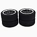 Shaluoman 4Pcs 1/10 On-Road Foam Tires& 6012 Wheel Rims 12mm Hex for HSP HPI RC Racing Car Toy, Black