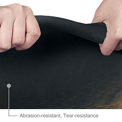 Siebzeh-Beautiful-Lion-in-Dark-Yoga-Mat-6mm-Eco-Friendly-Rubber-HealthFitness-Slip-Resistant-Mat-for-All-Types-of-Exercise-Yoga-and-Pilates-72-x-24-x-6mm-Thick