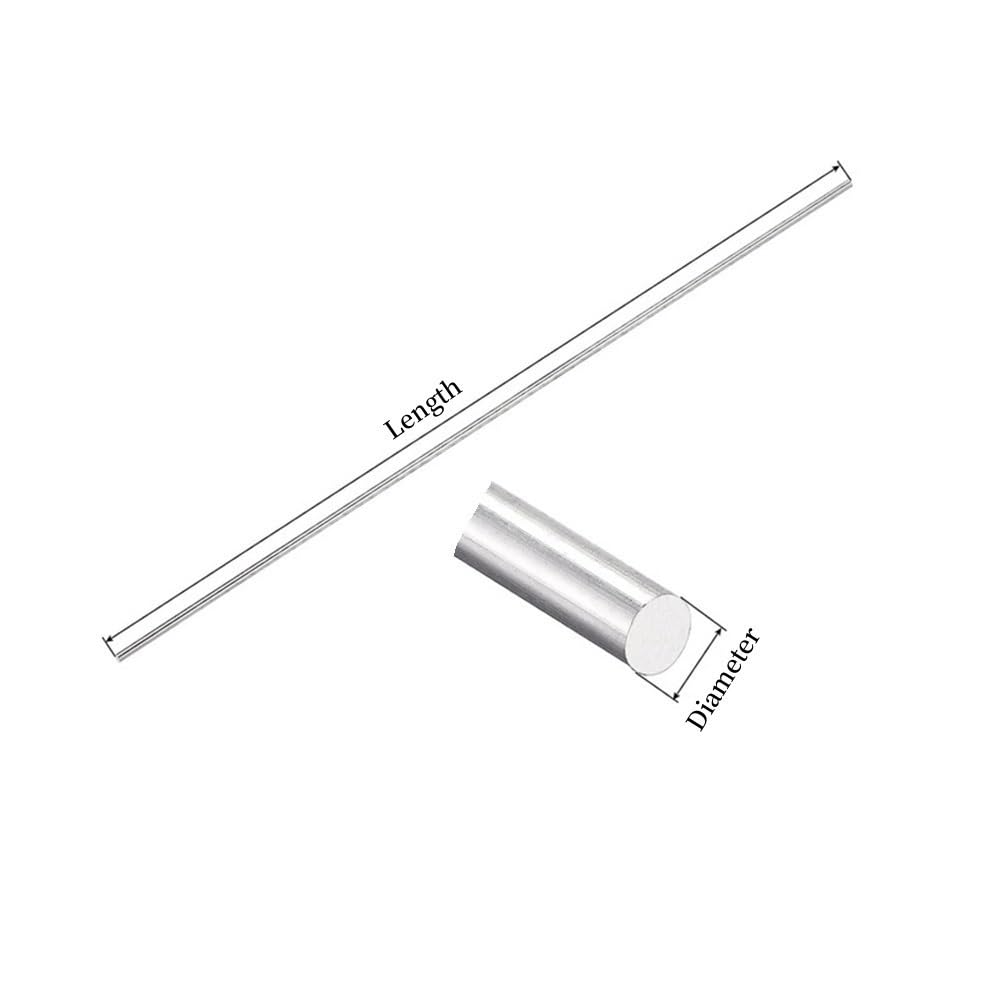 Spawalny aluminiowy pręt okrągły - prosty metalowy pręt ze stopu 1 szt(15x300mm)