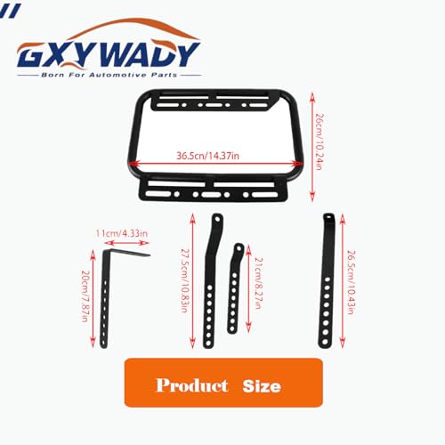 Alforjas laterales universales para motocicleta GXYWADY, caja dura de aluminio plateado de 36 L con soportes de fijación miniatura 7