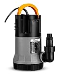 DEKOPRO Submersible Water Pump 1HP 3302GPH 750W Utility Pump Portable Electric Water Transfer Pump for Swimming Pool Tub Garden Pond with 16-Foot Cord