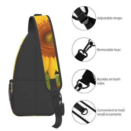 Bolso cruzado negro estilo sling para hombre y mujer miniatura 5