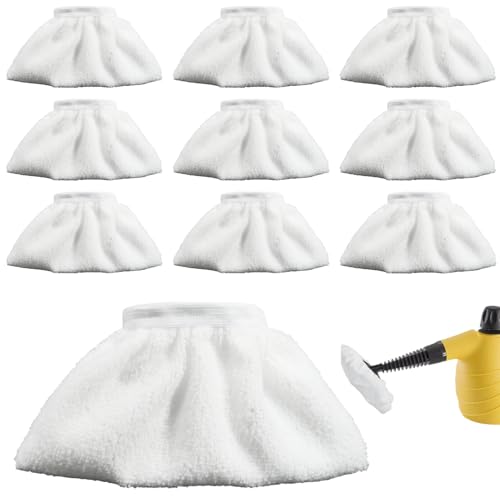 10 Piezas de Accesorios de Limpieza a Vapor de Microfibra, Adecuado para Vaporeta Limpieza Hogar, Microfibra Universales para Limpiador a Vapor, Compatible Karcher SC1/SC2/SC3/SC4/SC5