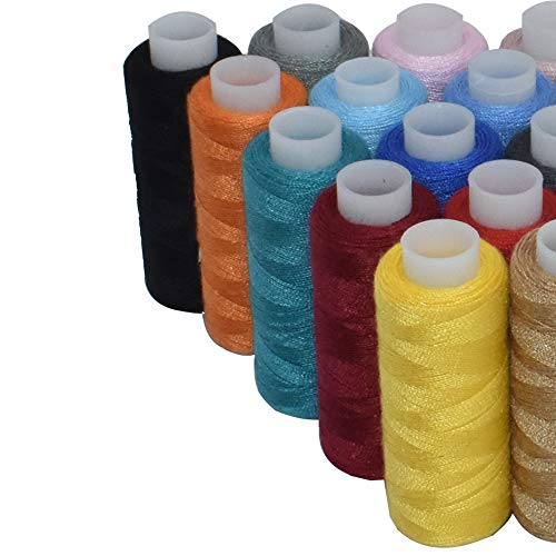 Kits de hilos de coser poliéster 30 bobinas 250 yardas cada una miniatura 4